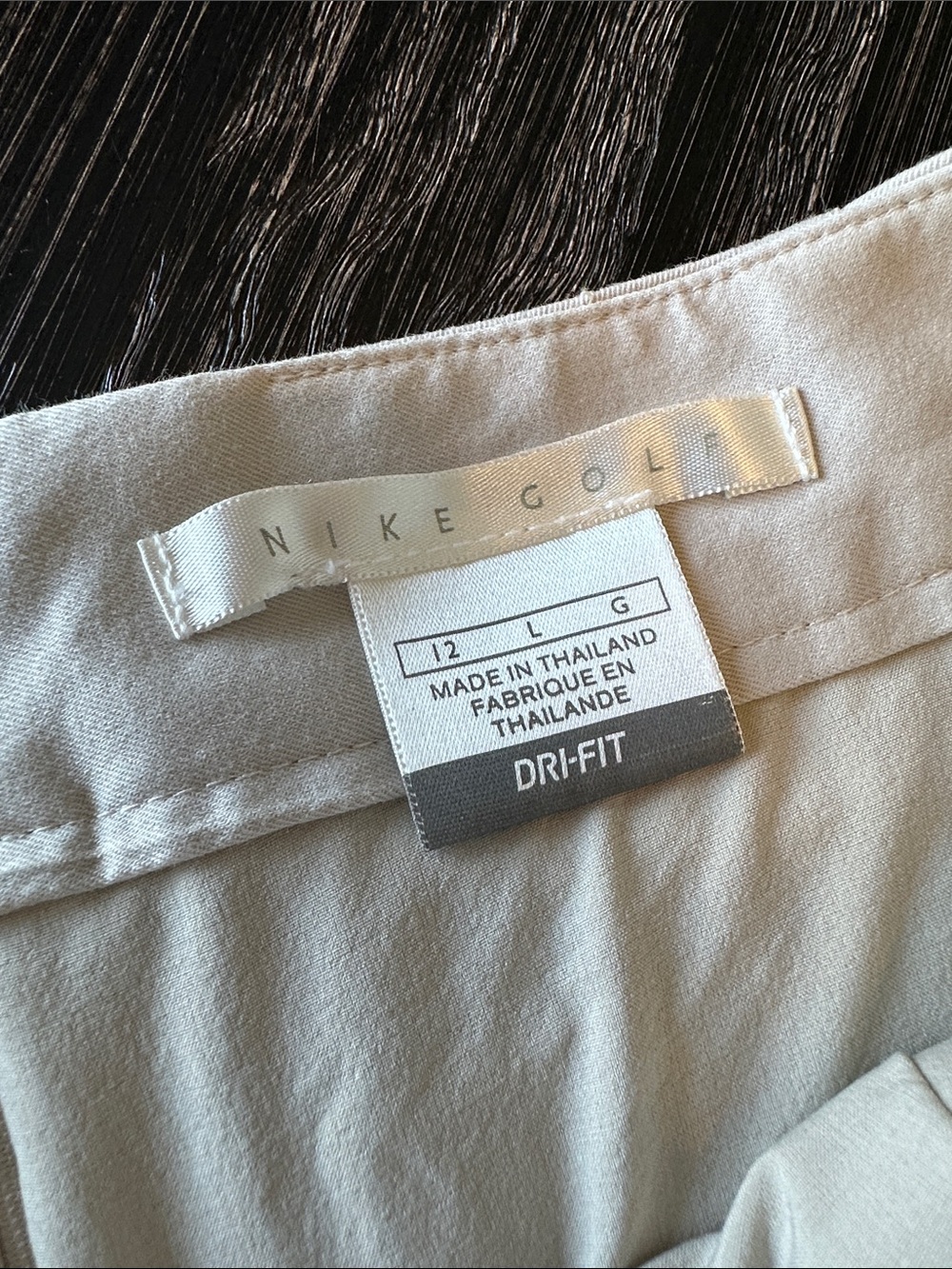 Nike Golf Beige Women’s Long Zip Back Skort with Zip Pockets, Size 12 Large - Picture 3 of 10